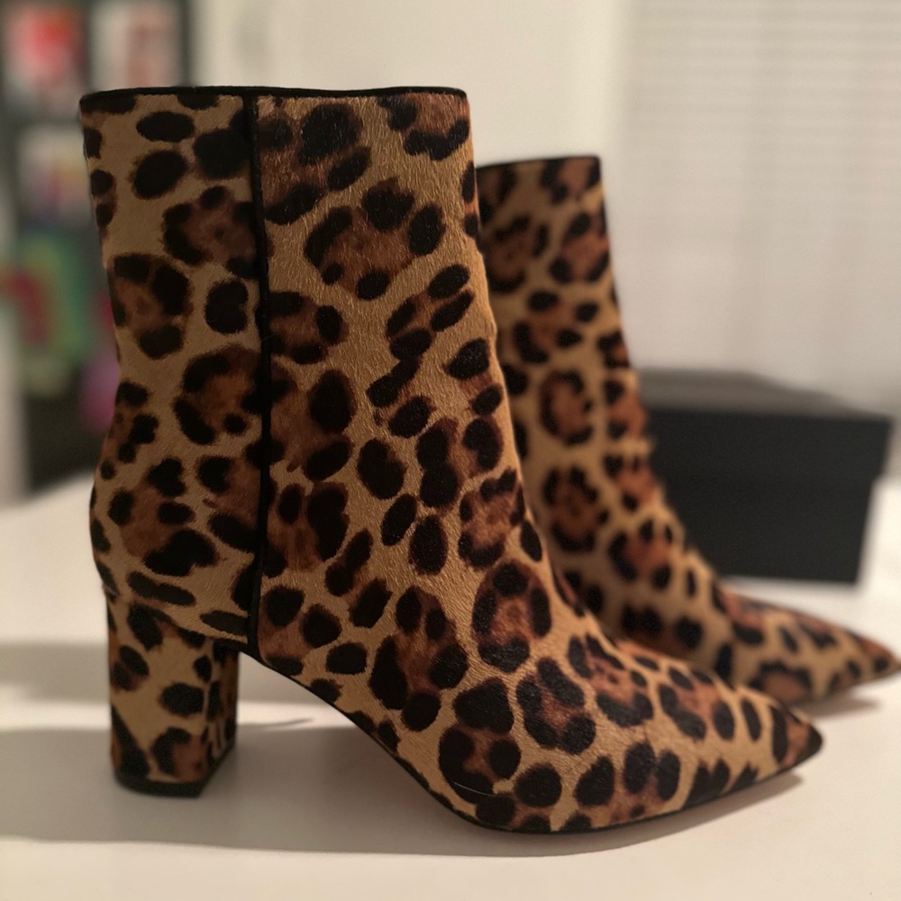 Jcrew Pointed -Toe Sadie Boots in Calf Hair 7.5